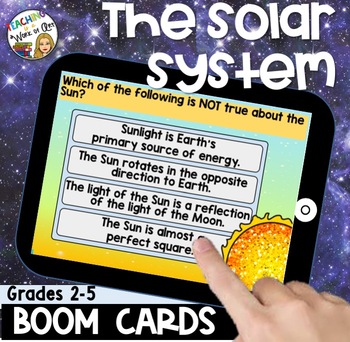 Preview of The Solar System BOOM CARDS- DISTANCE LEARNING