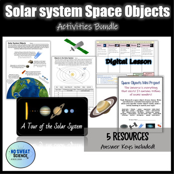 Preview of The Solar System Celestial Bodies Astronomy Activities Lesson Bundle