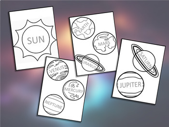Preview of The Solar System Coloring Sheet & Cut-Out