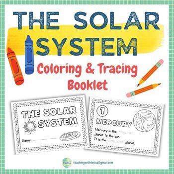 Preview of The Solar System: Coloring & Tracing Booklet