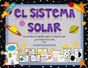 The Solar System (El Sistema Solar) - Spanish Posters by Mr and Mrs