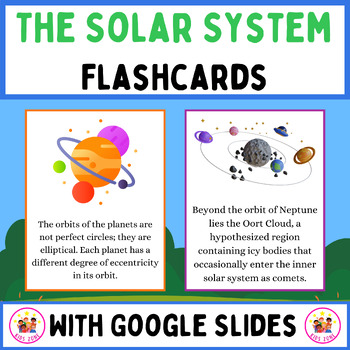 Preview of The Solar System Flashcards. Printable Posters With Google Slides.