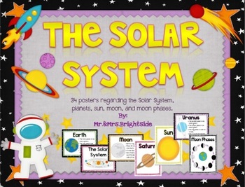 Preview of The Solar System - Planet Facts and Moon Phases (Posters)
