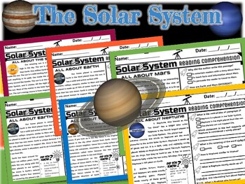 Preview of The Solar System Planets Reading Comprehension Passage