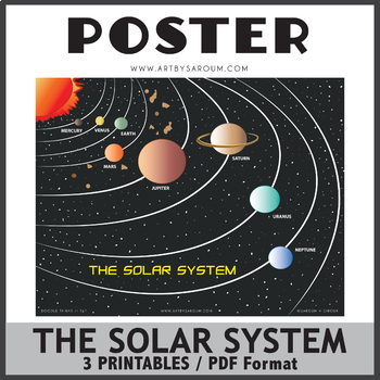 Preview of The Solar System Poster FREEBIE