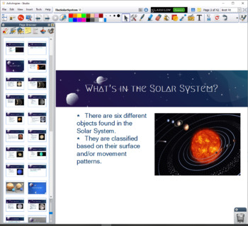 Preview of The Solar System - Promethean Flipchart Presentation