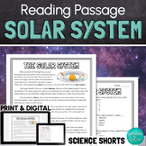 The Solar System Planets Reading Comprehension Passage PRI