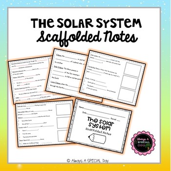 Preview of The Solar System: Scaffolded Notes