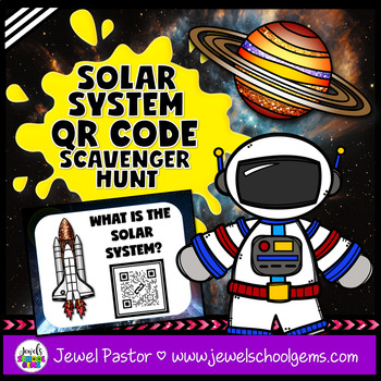 Preview of The Solar System Scavenger Hunt with Solar System Trivia | QR Code Activities