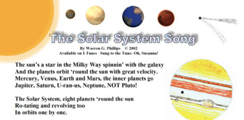 Preview of The Solar System Song - Sing Along Science