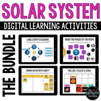Preview of The Solar System Digital Learning Activities Bundle (Google Slides, PowerPoint)