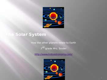 Preview of The Solar System and How the Planets Relate to Earth ppt