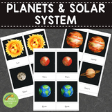 Planets and Solar System Montessori 3 Part Cards and Facts
