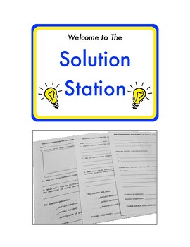 Preview of The Solution Station: Positive Planning Forms for Classroom Management