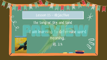 Preview of The Song of Sky and Sand Grade 3 Ready Gen Slides for Unit 2 Module B L13-15