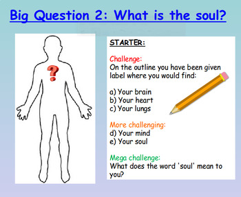 Preview of The Soul - Presentation and Worksheets