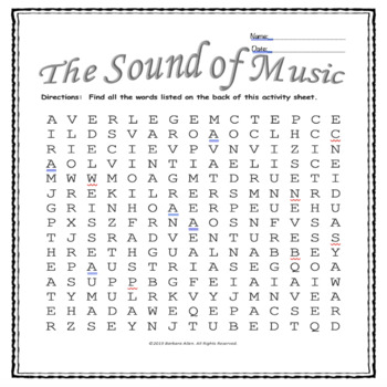 The Sound of Music - Middle School Lesson Bundle | TpT