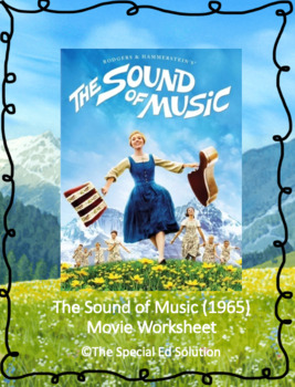 Preview of The Sound of Music Movie Worksheet - Distance Learning