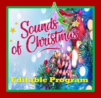 Preview of The Sounds of Christmas  "Program Agenda"  (EDITABLE/TEMPLATE)