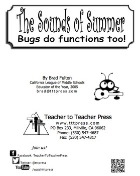 Preview of The Sounds of Summer: Bugs Do Functions Too!