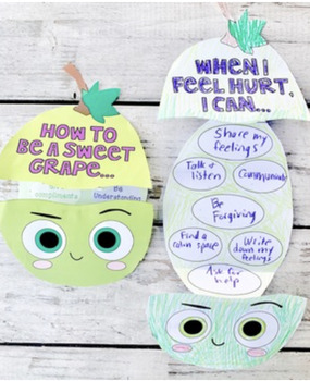 Preview of The Sour Grape Book Craft: How to Be a Sweet Grape SEL ELA Activity