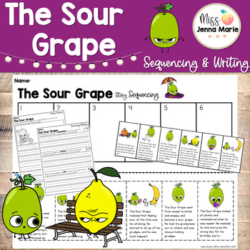 Preview of The Sour Grape Read Aloud Companion Activities Sequencing & Writing
