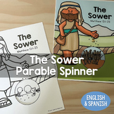 The Sower Parable of Jesus Craft Spinner Activity English 