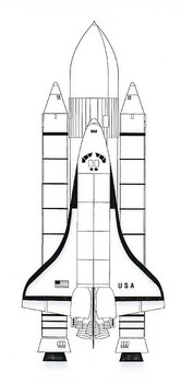 Preview of The Space Shuttle-full stack 2 PDFs for poster printing 13x29" or 20x43"