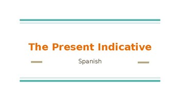 Preview of The Spanish Indicative Interactive PowerPoint Lesson