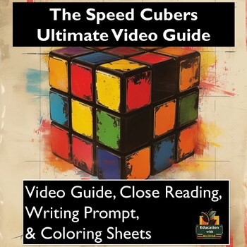 Preview of The Speed Cuber Movie Guide Activities: Worksheet, Reading, Coloring, and More!