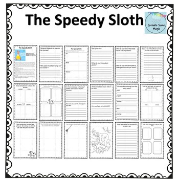 Sloth Activity Book For Kids: Large Sloth Activity Book For Kids