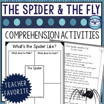 Preview of The Spider and the Fly Poetry Comprehension Activities Print and Digital