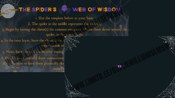 Preview of The Spider's Web of Wisdom Therapy Activity