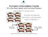 The Spot's Pumpkin Articulation Cards: B Sound