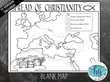 The Spread of Christianity in the Roman Empire Map Activity by History Gal