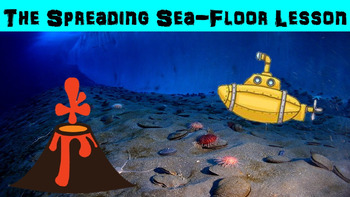 Preview of Spreading Seafloor No Prep Lesson with Power Point, Worksheet and Word Search