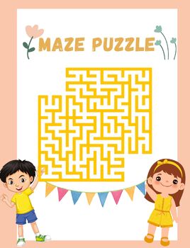 Preview of The Spring Maze Game Activity Book For Kids