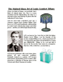 Art Nouveau/Louis Comfort Tiffany Worksheet Bundle