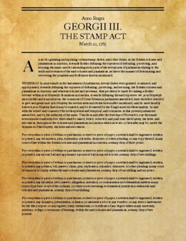 Preview of The Stamp Act of 1765