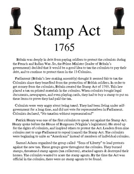 Preview of The Stamp Act of 1765 MJ