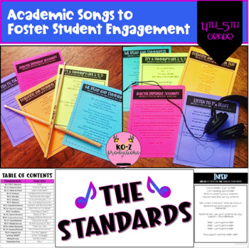 Preview of The "Standards" - Academic Songs to Foster Engagement