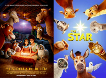 Preview of The Star Movie Guide Questions in ENGLISH & SPANISH | Christmas movie