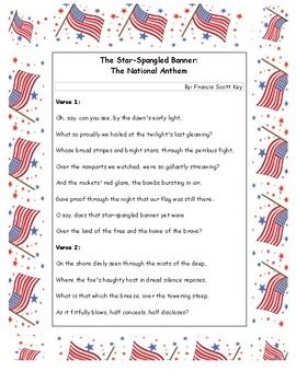 american national anthem - lyrics