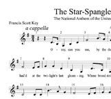 The Star Spangled Banner in easy Two Part Harmony