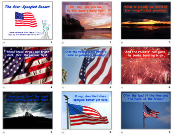 Preview of The Star Spangled Banner - powerpoint
