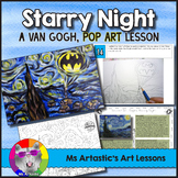 The Starry Night Art Lesson, Vincent van Gogh Pop Art Project