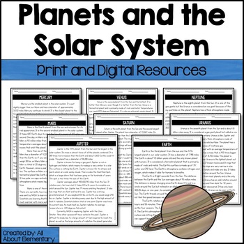 Preview of Ohio Science: 5th Grade Planets and the Solar System Activities