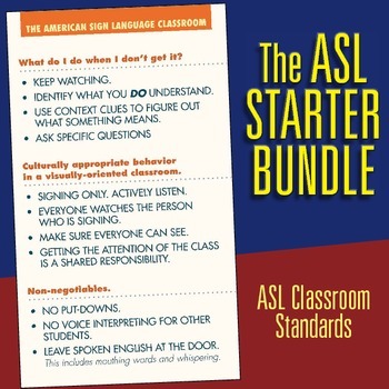 Preview of The Starter Bundle. Four ASL posters.