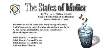 the states of matter song sing along science by sing along science