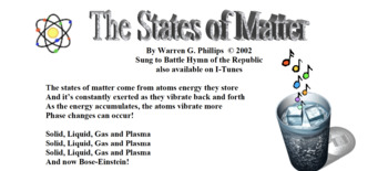 Preview of The States Of Matter Song - Sing Along Science